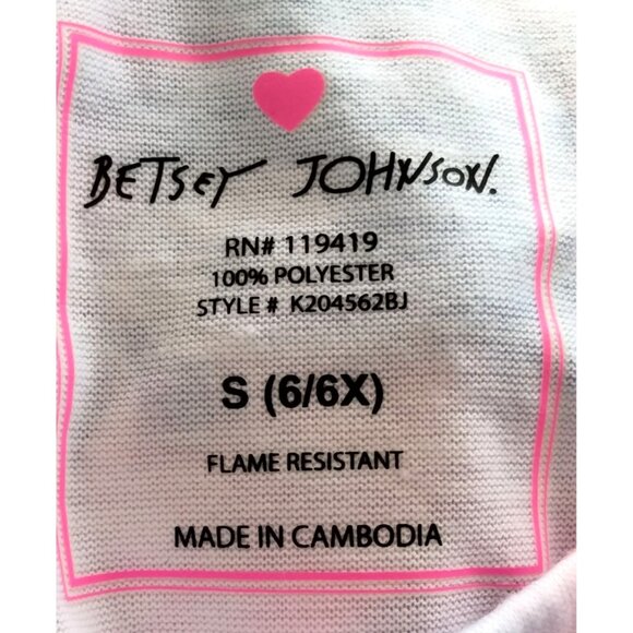 Betsey Johnson Small (6/6X) Pajama Jumpsuit Girls Tie-Dye Elastic Waist - Picture 6 of 6